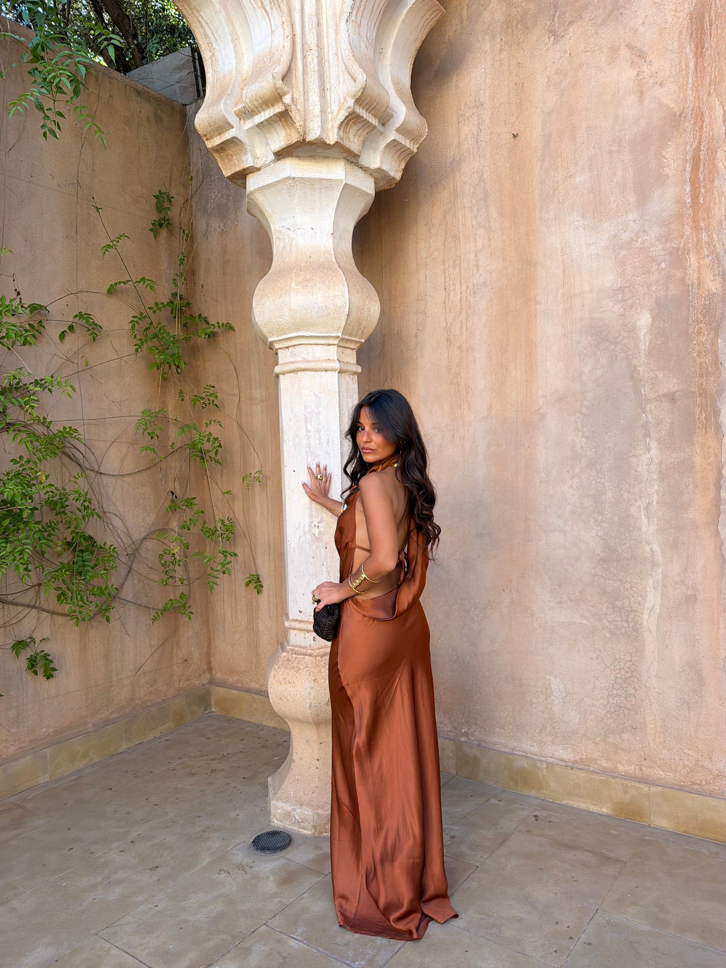 Riad Dress in Terracotta