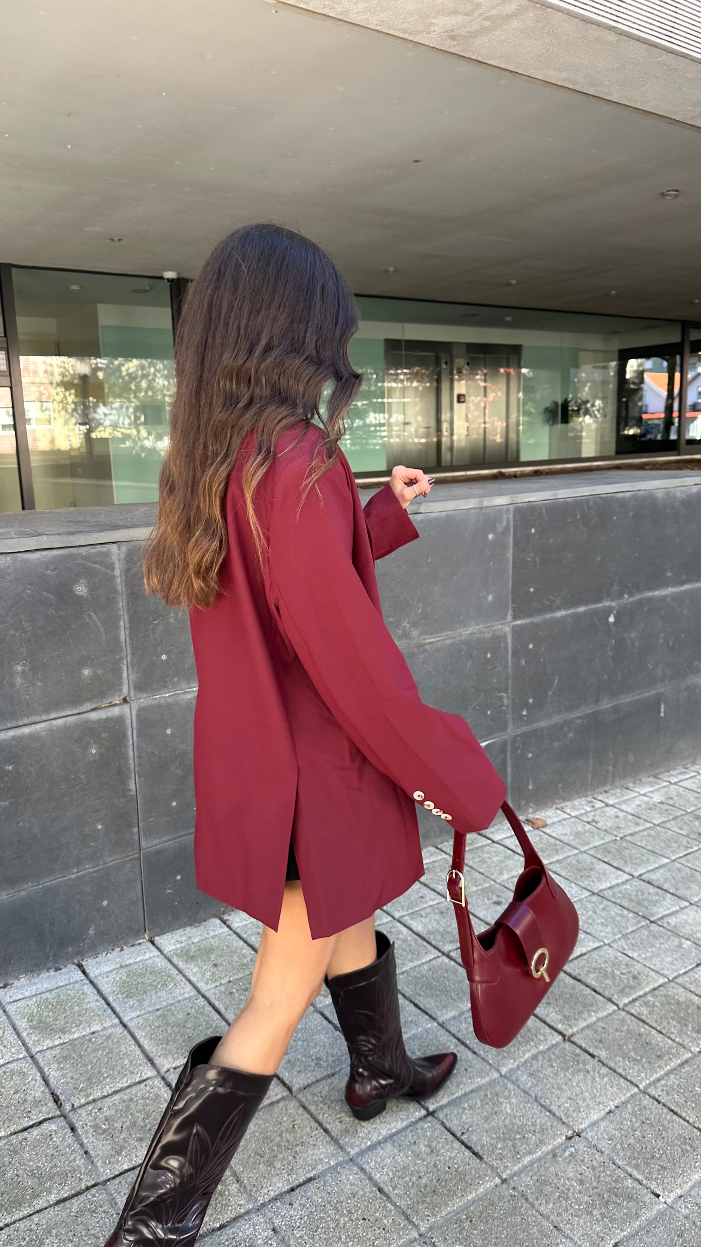 Cherry Super Oversize Blazer