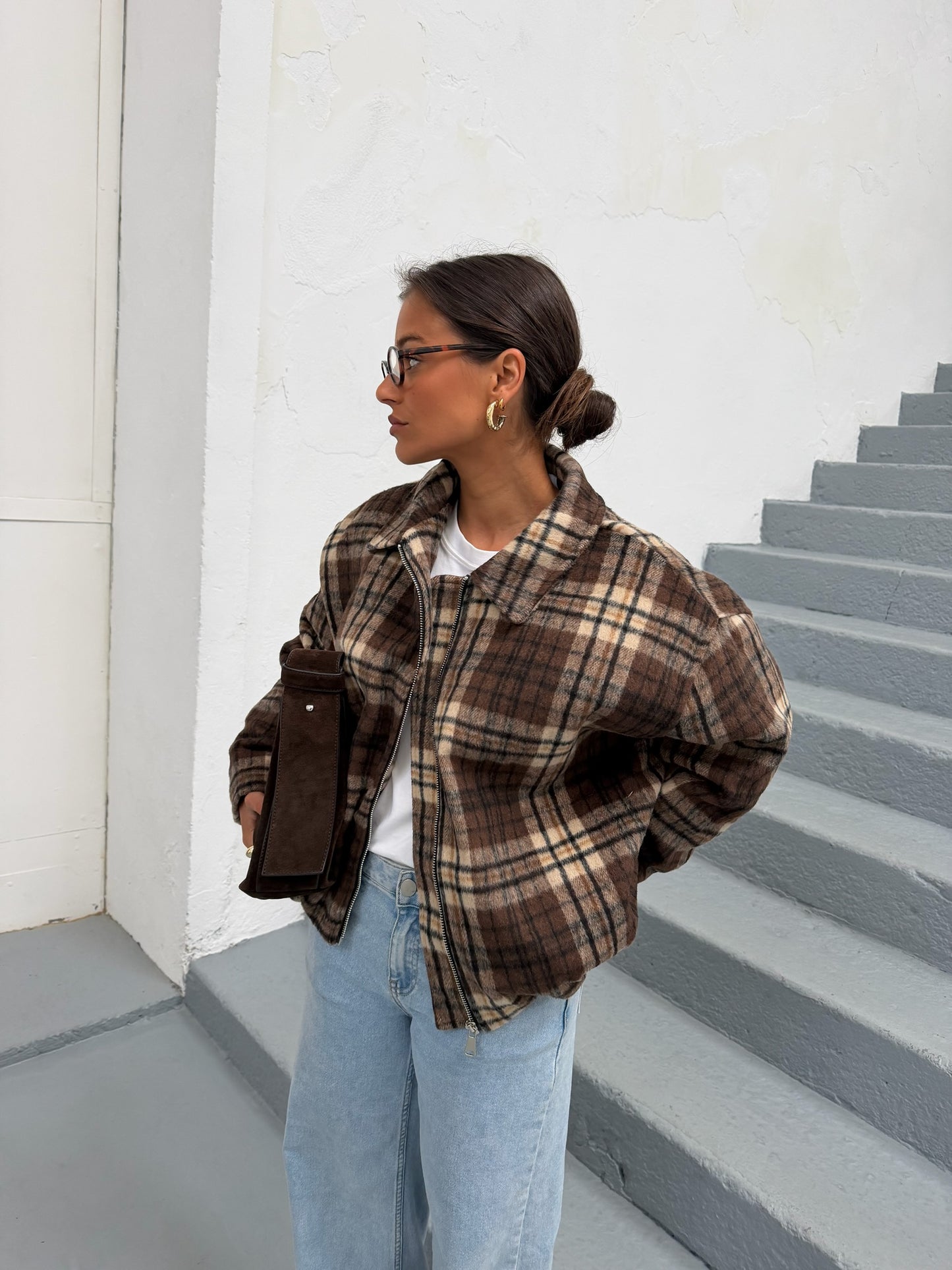Brown Plaid Coat