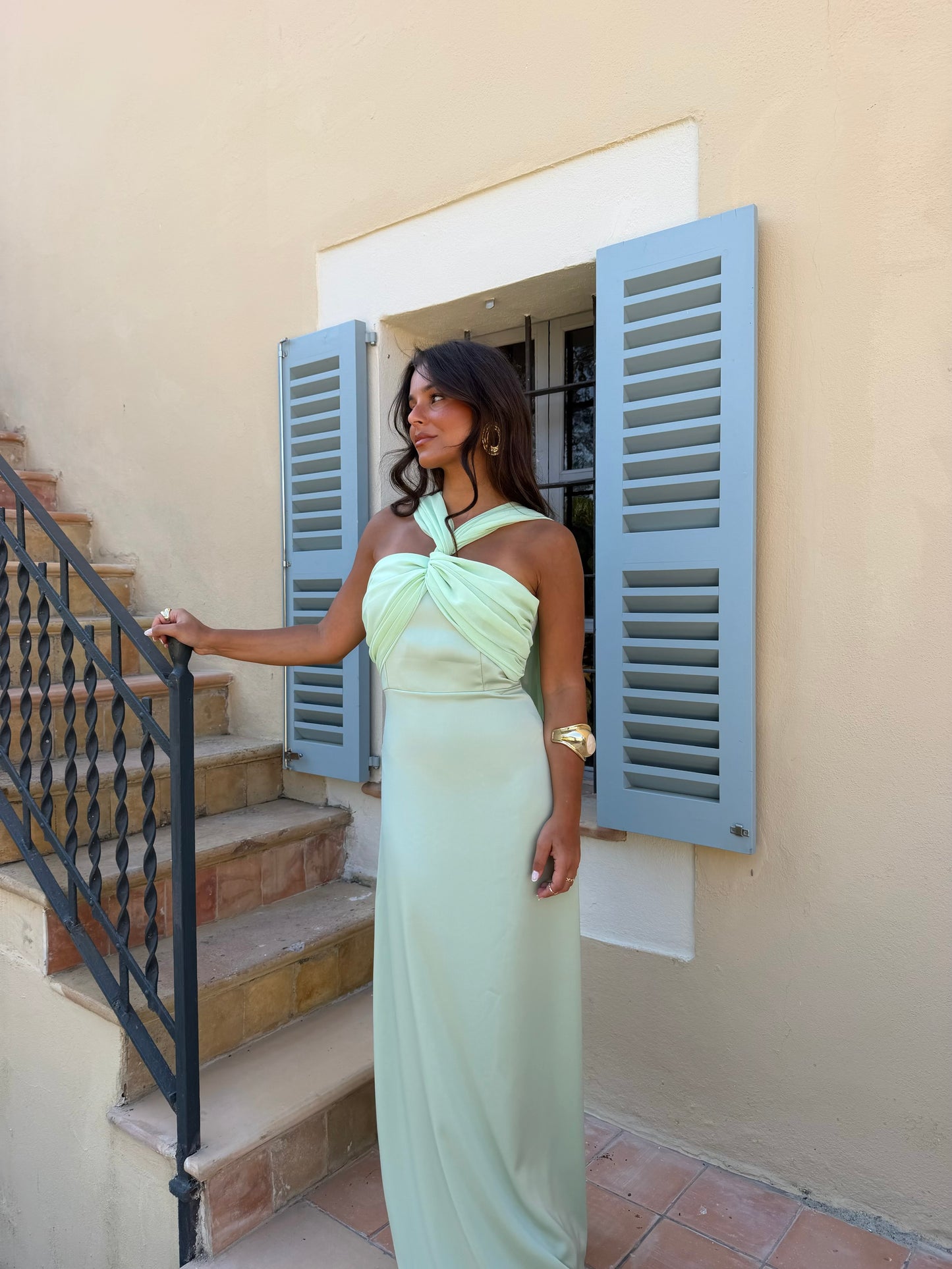Triana Dress in Mint