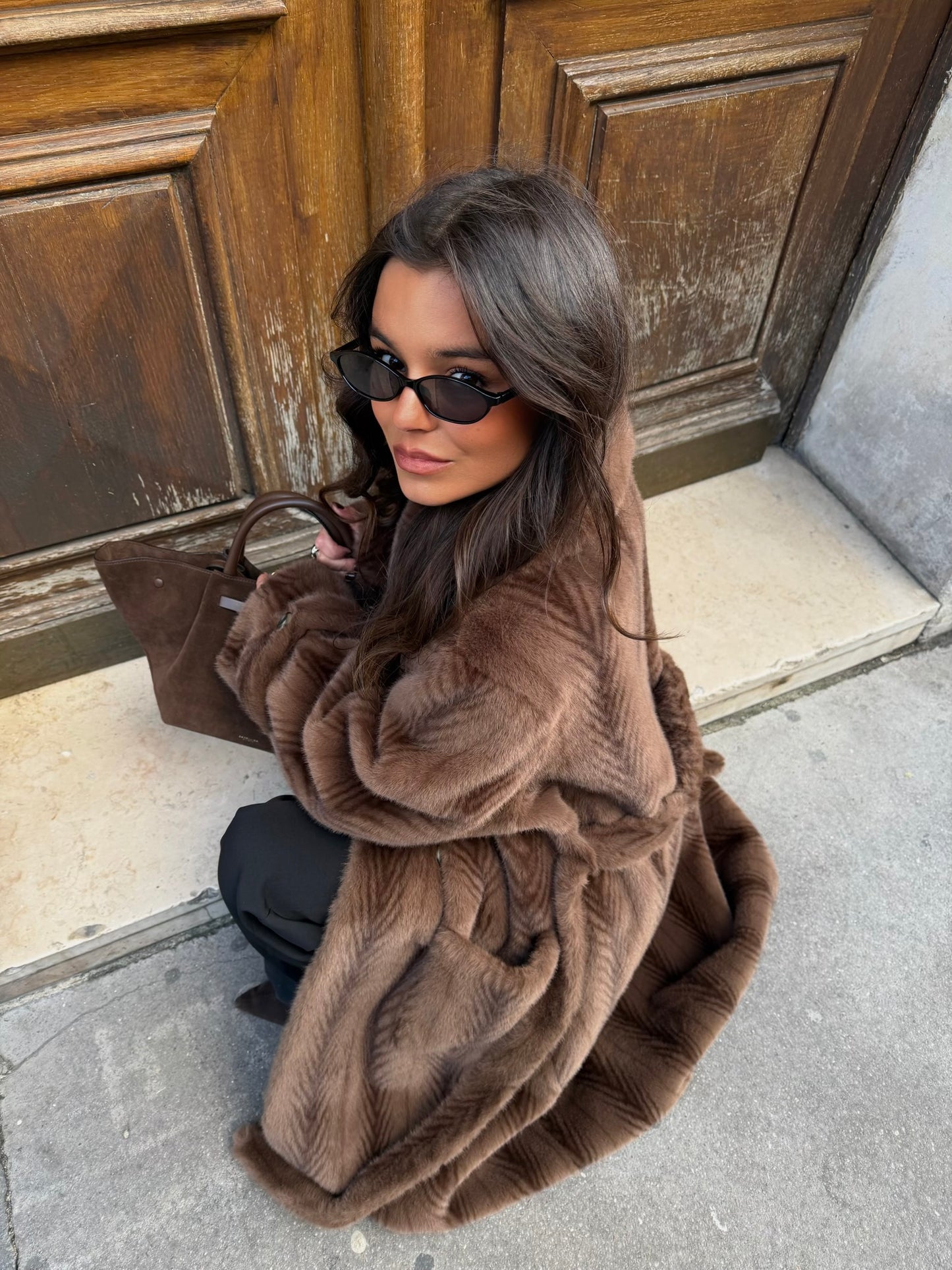 Sophie Long Fur With Belt