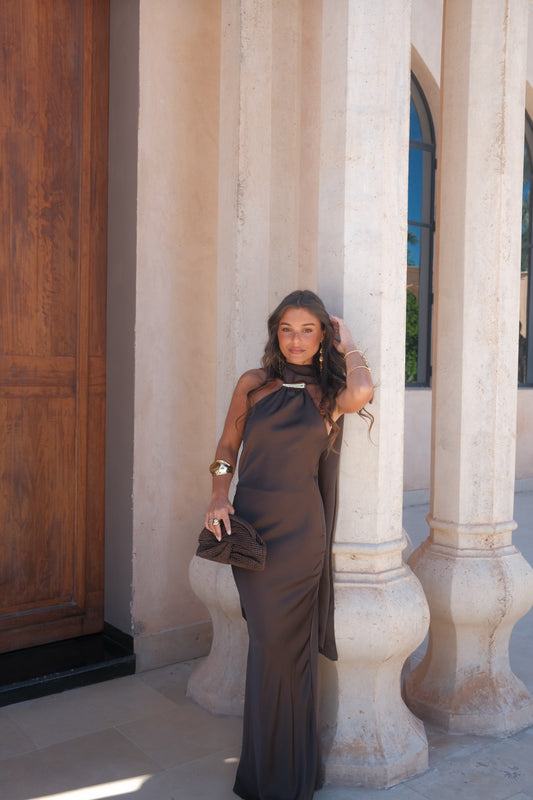 Safira Dress in Brown - Shipping/Envio 10/06 to 17/06