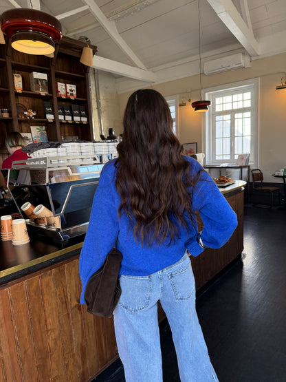 Soft Touch Knit Sweater in Royal Blue