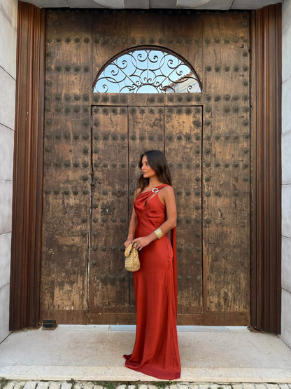 Granada Dress in Terracota - Preorder (Shipping/Envio 05-05)