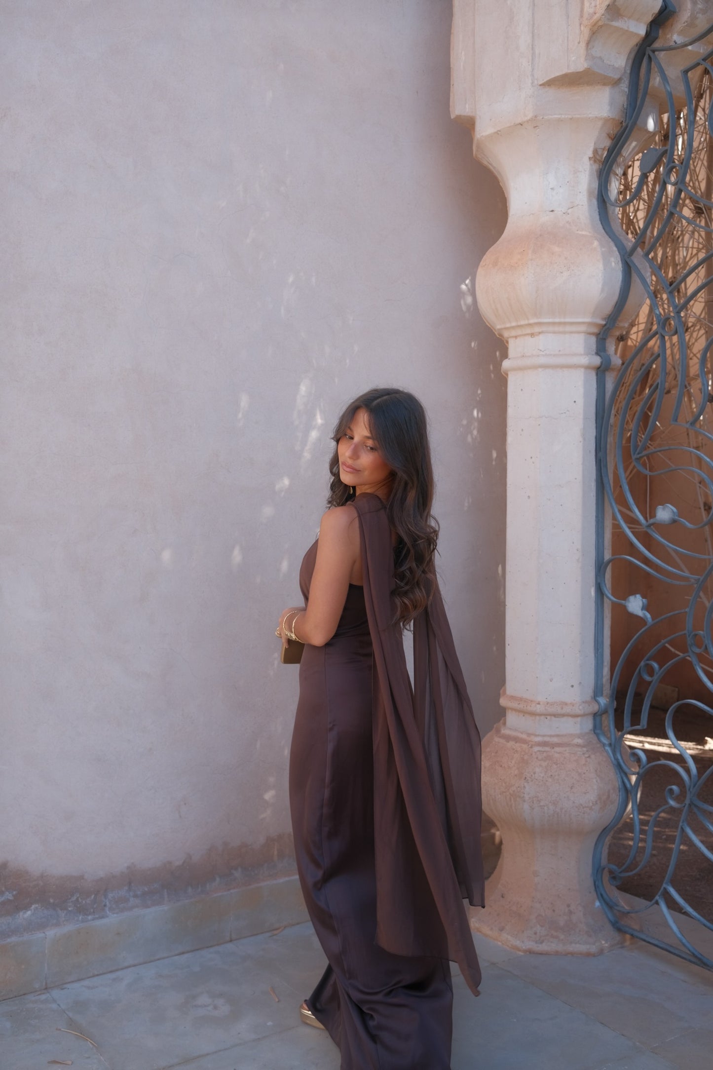 Triana Dress in Brown