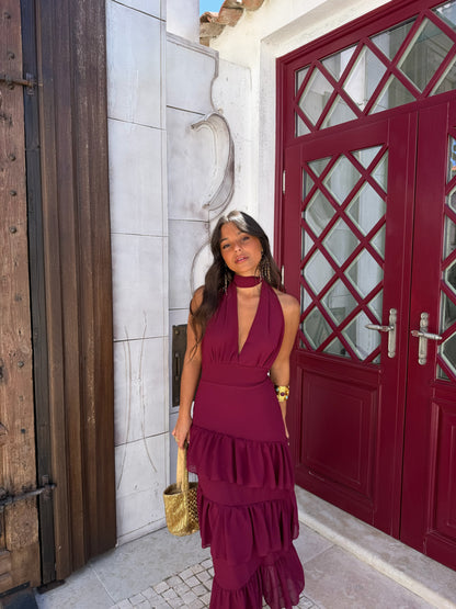 Manila Dress in Burgundy - Shipping/Envio 22/06 to 26/06