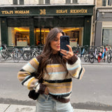 Chloe Striped Knit Sweater