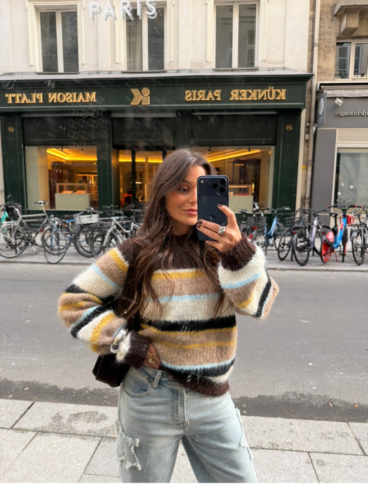 Chloe Striped Knit Sweater