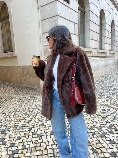 Coffee Fur Jacket