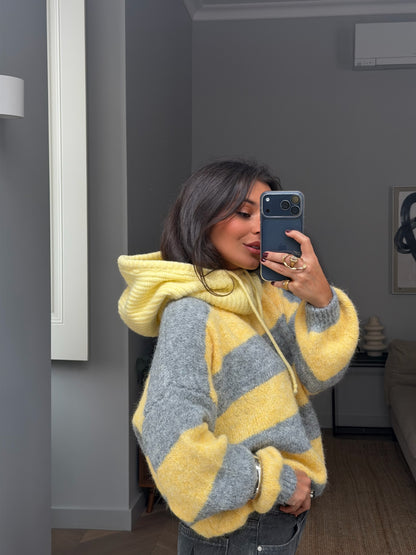 Knit Balaclava in Yellow