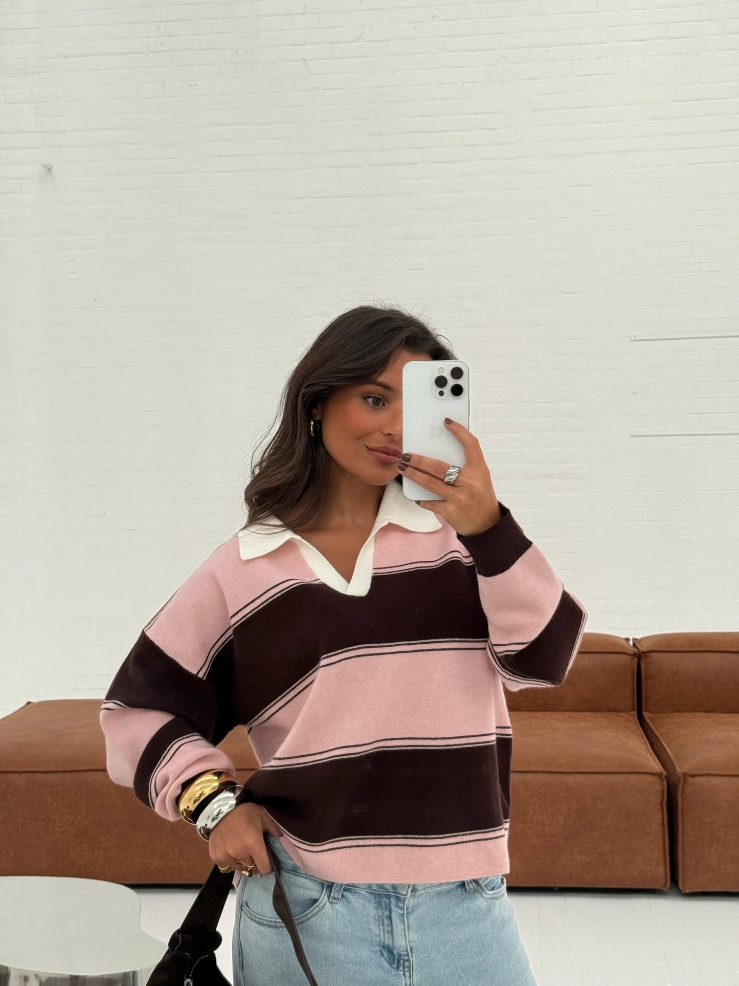 Sara Polo in Light Pink and Brown - Shipping 01/12 to 05/12