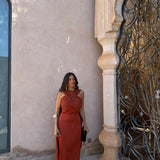 Triana Dress in Terracotta