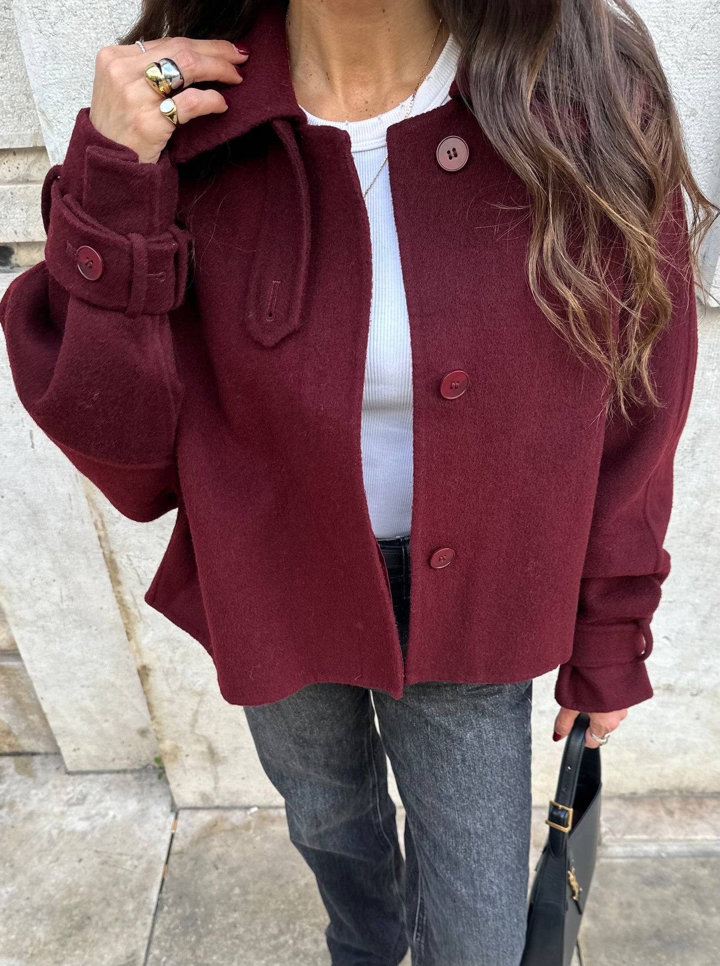 Burgundy Wool Jacket