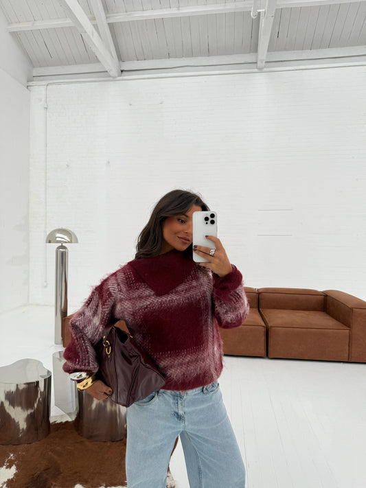 Isabela Sweater in Burgundy