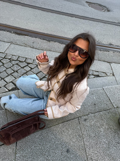 Charlotte Military Jacket in Beige