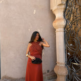 Triana Dress in Terracotta