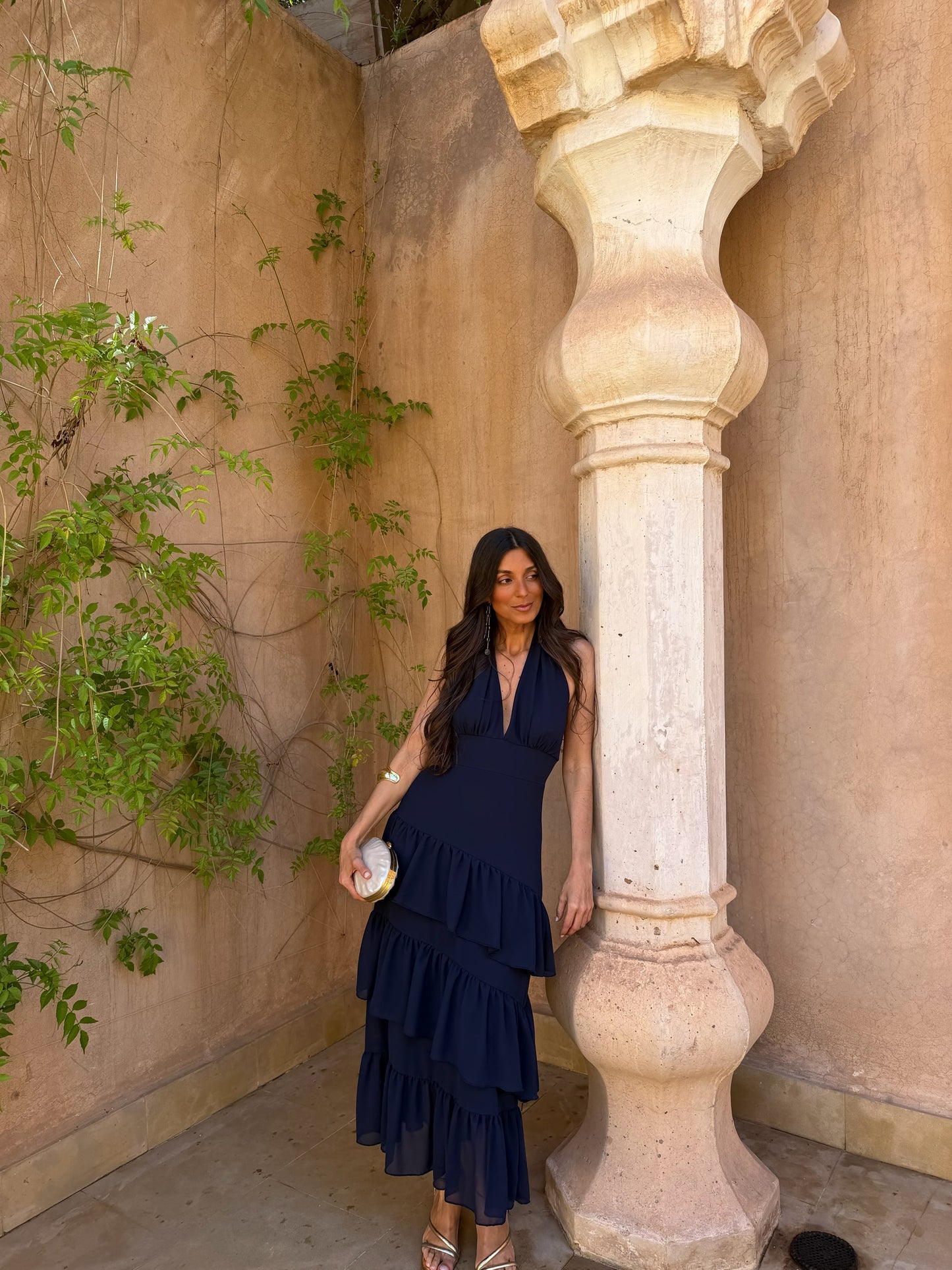Manila Dress in Navy Blue