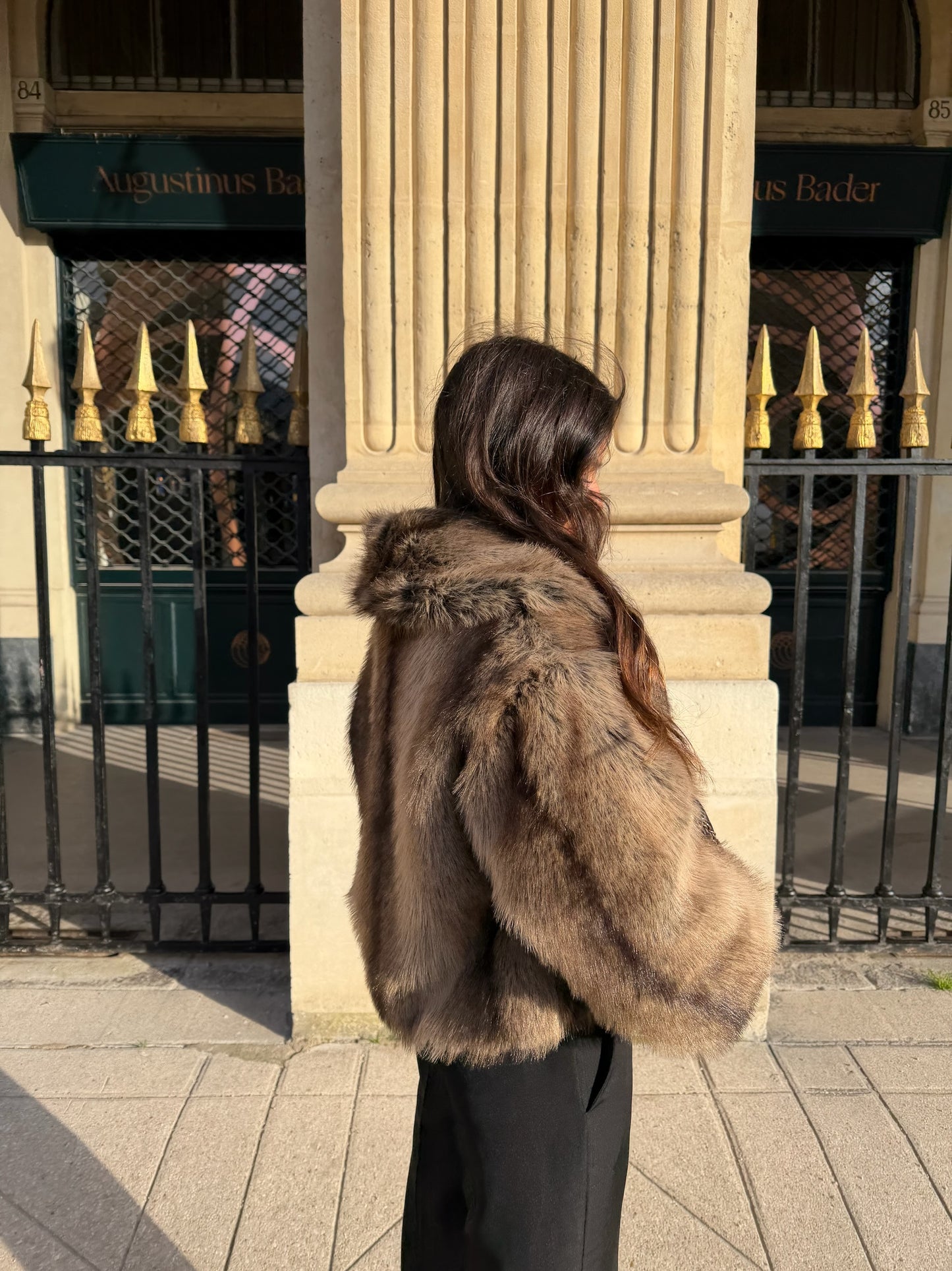 Camille Fur Jacket in Camel and Brown - Shipping 01/12 to 05/12