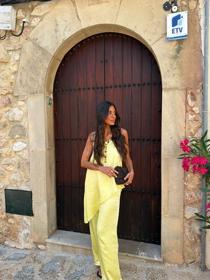 Satin Set in Yellow