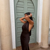 Vega Dress in Brown
