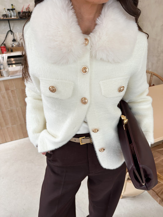 Aurora Fur Coat in White