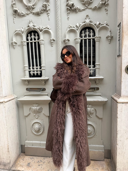 Ophelia Wool Coat in Brown