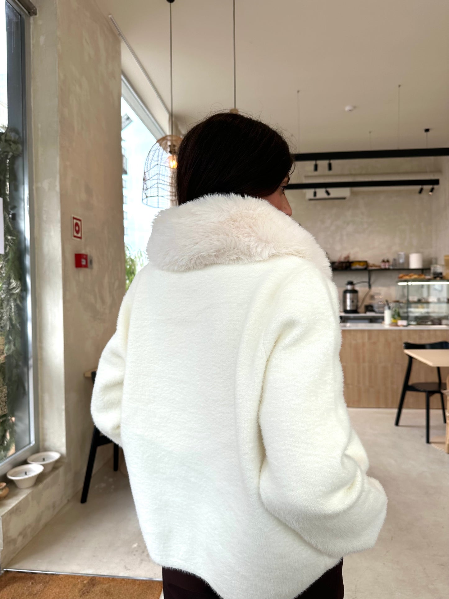 Aurora Fur Coat in White