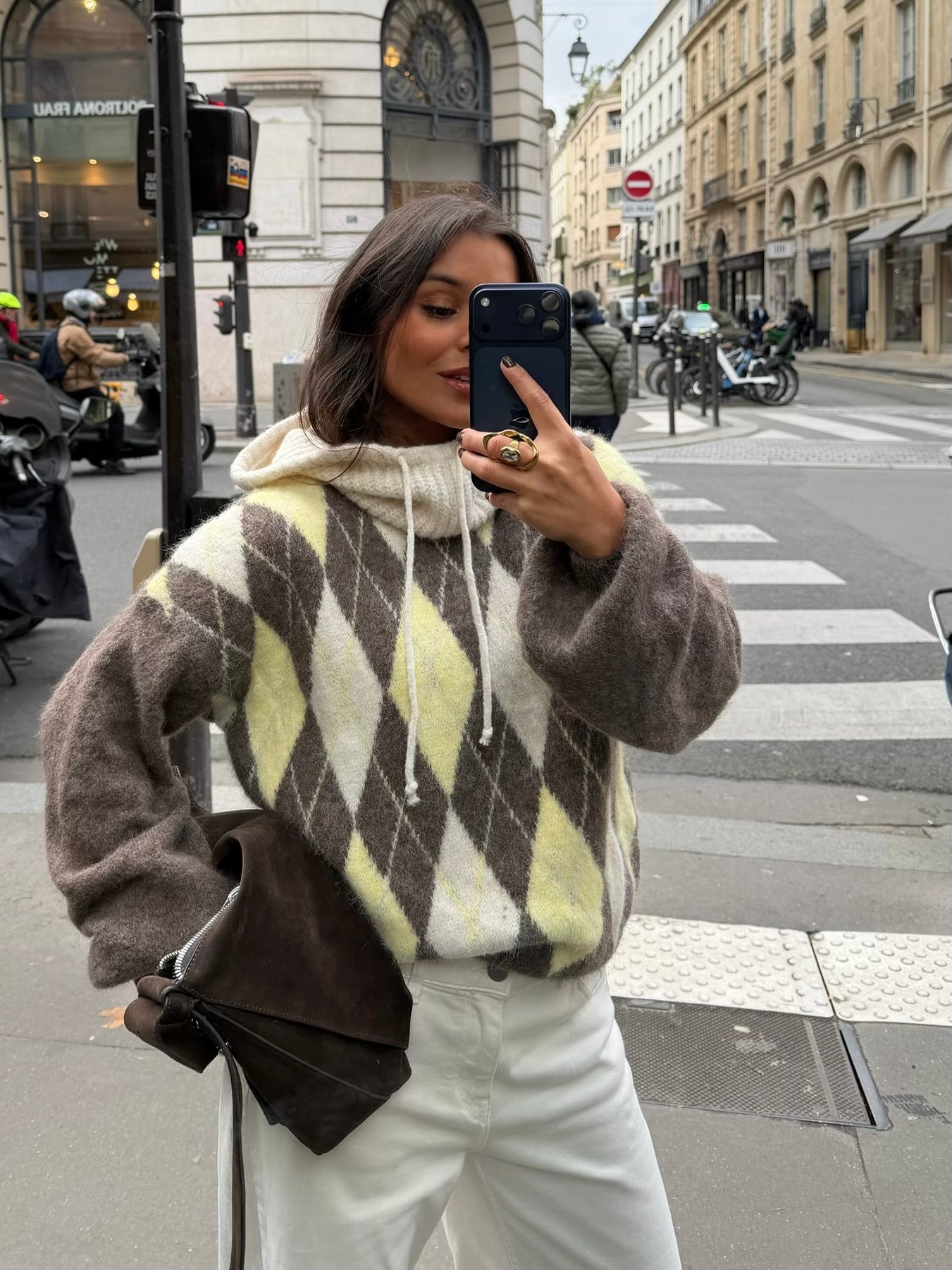 Orly Sweater in Yellow and Taupe - Shipping 08/12 to 12/12