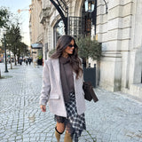 Wool Vienna Blazer in Taupe