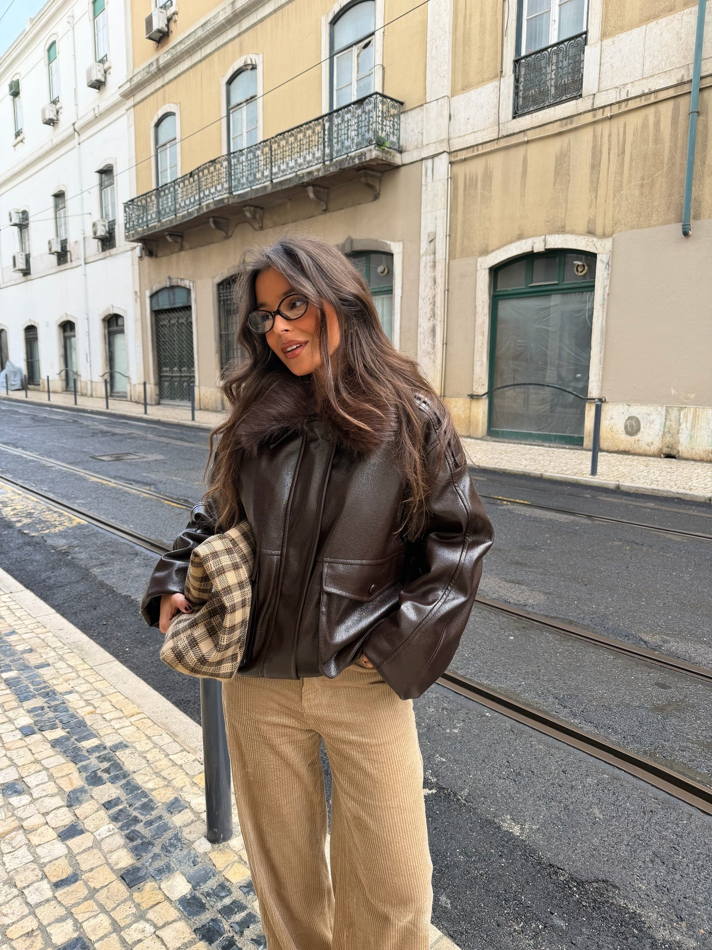 Corduroy Pants in Beige