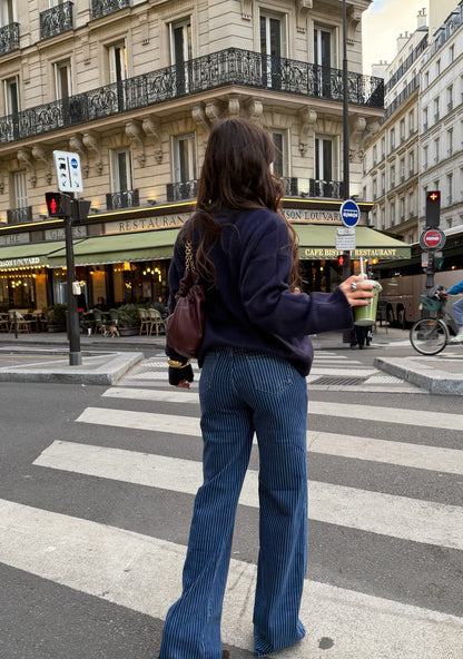 Blue Striped Trousers
