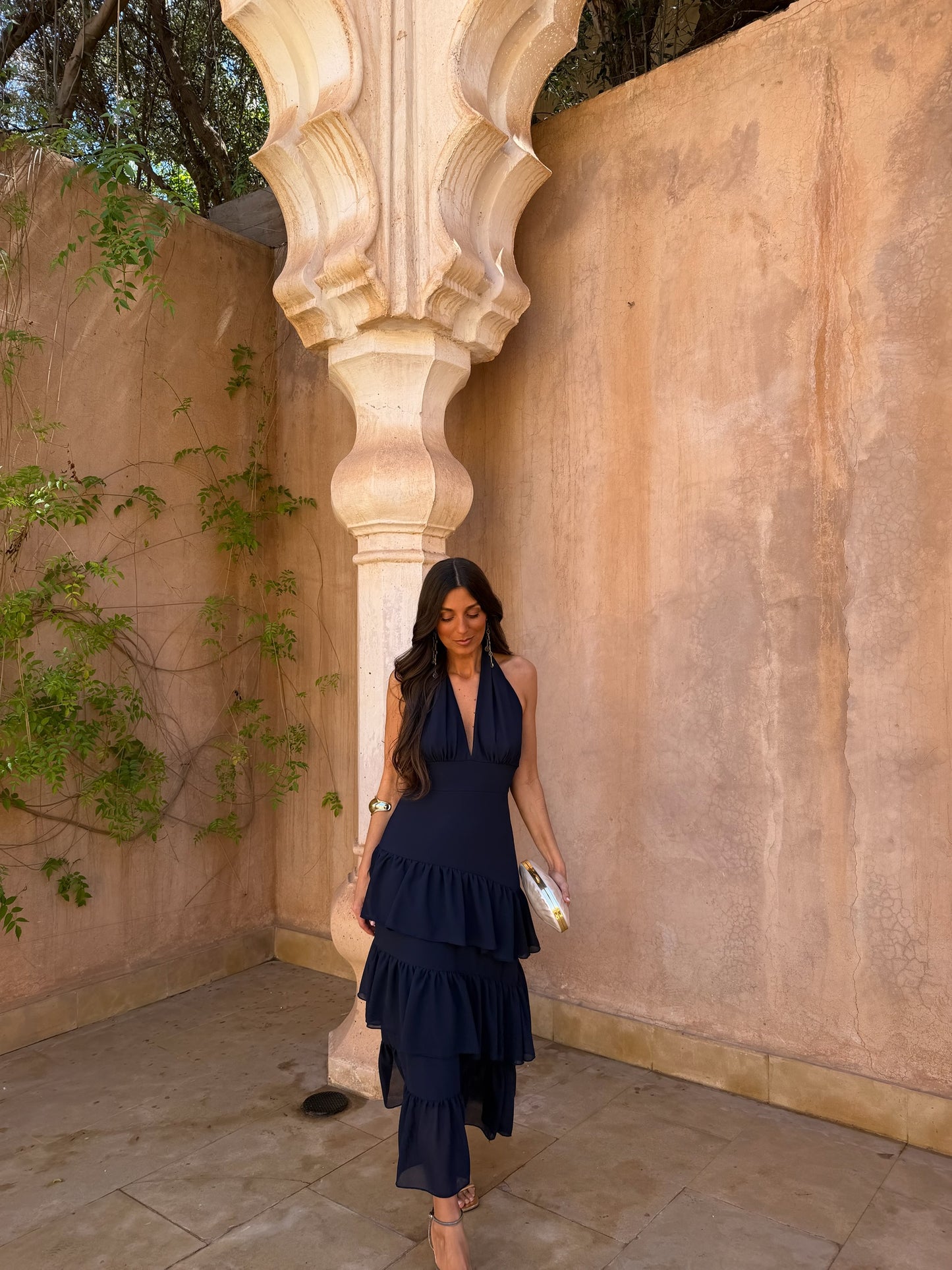 Manila Dress in Navy Blue
