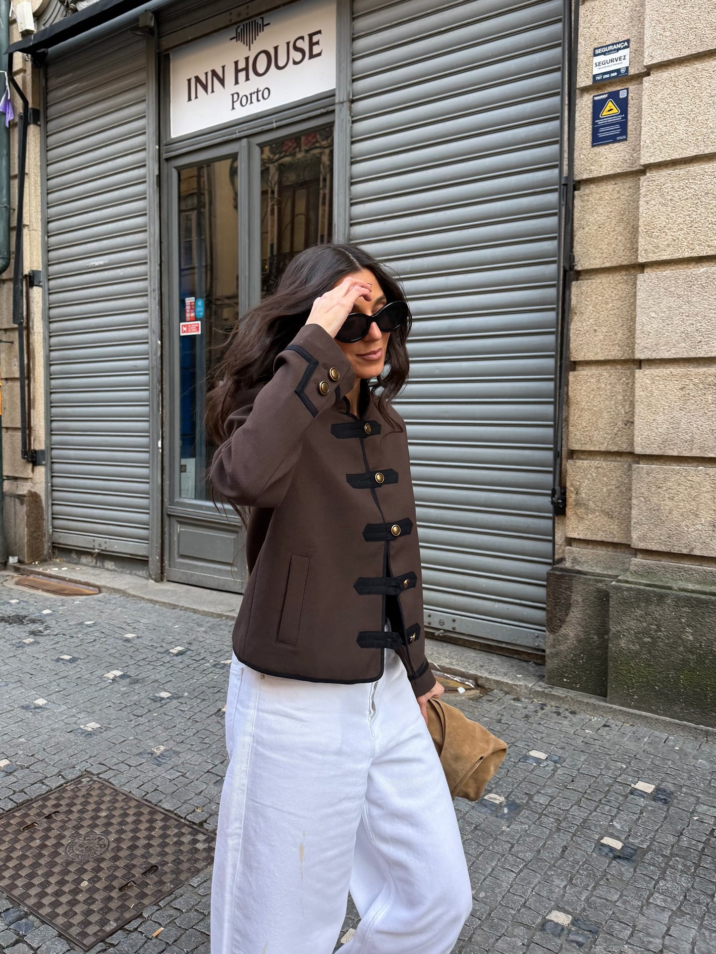 Charlotte Military Jacket in Brown