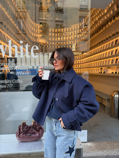 100% Wool Jacket in Navy Blue - Shipping 01/12 to 05/12