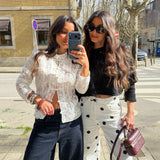 Polka Dot Wide Leg Trousers