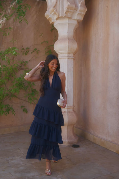 Manila Dress in Navy Blue