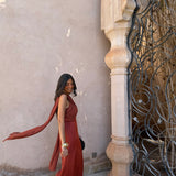 Triana Dress in Terracotta