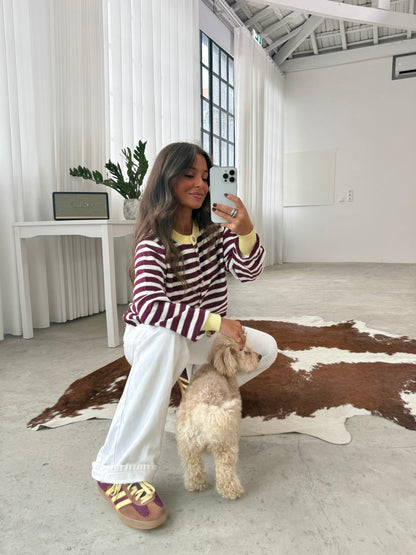 Carol Cardigan With Yellow Details - Shipping 11/11