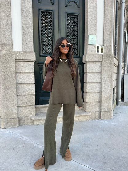 Khaki Knit Set