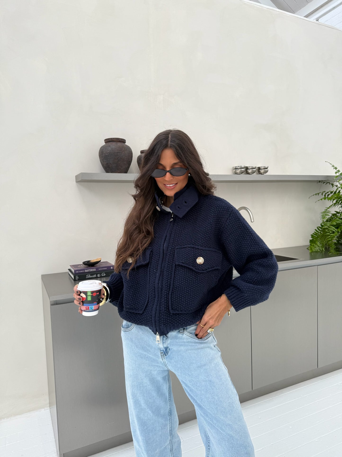 Lisbon Jacket in Navy Blue - Shipping 15/12 to 19/12