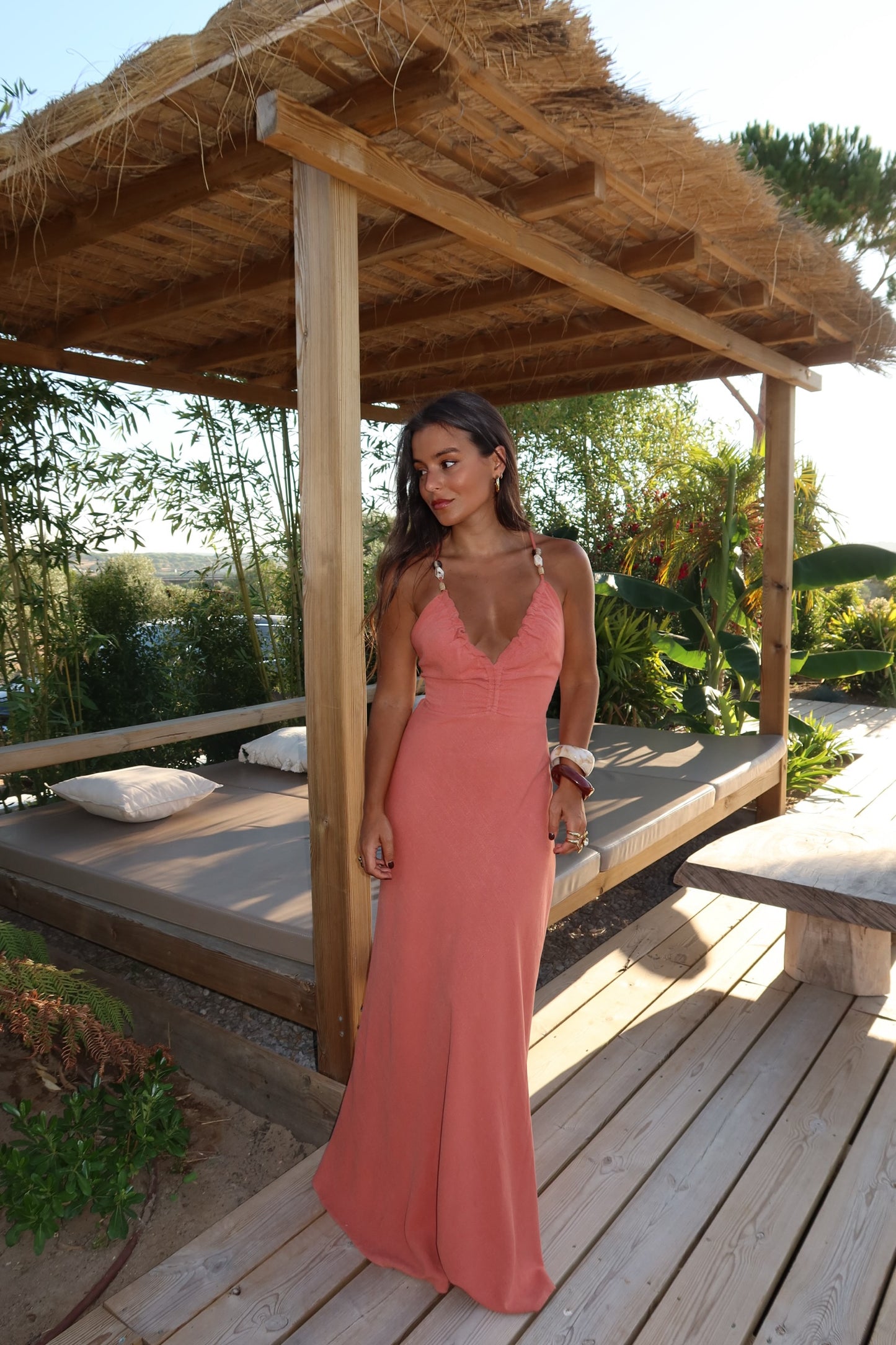 Sicily Dress in Terracota