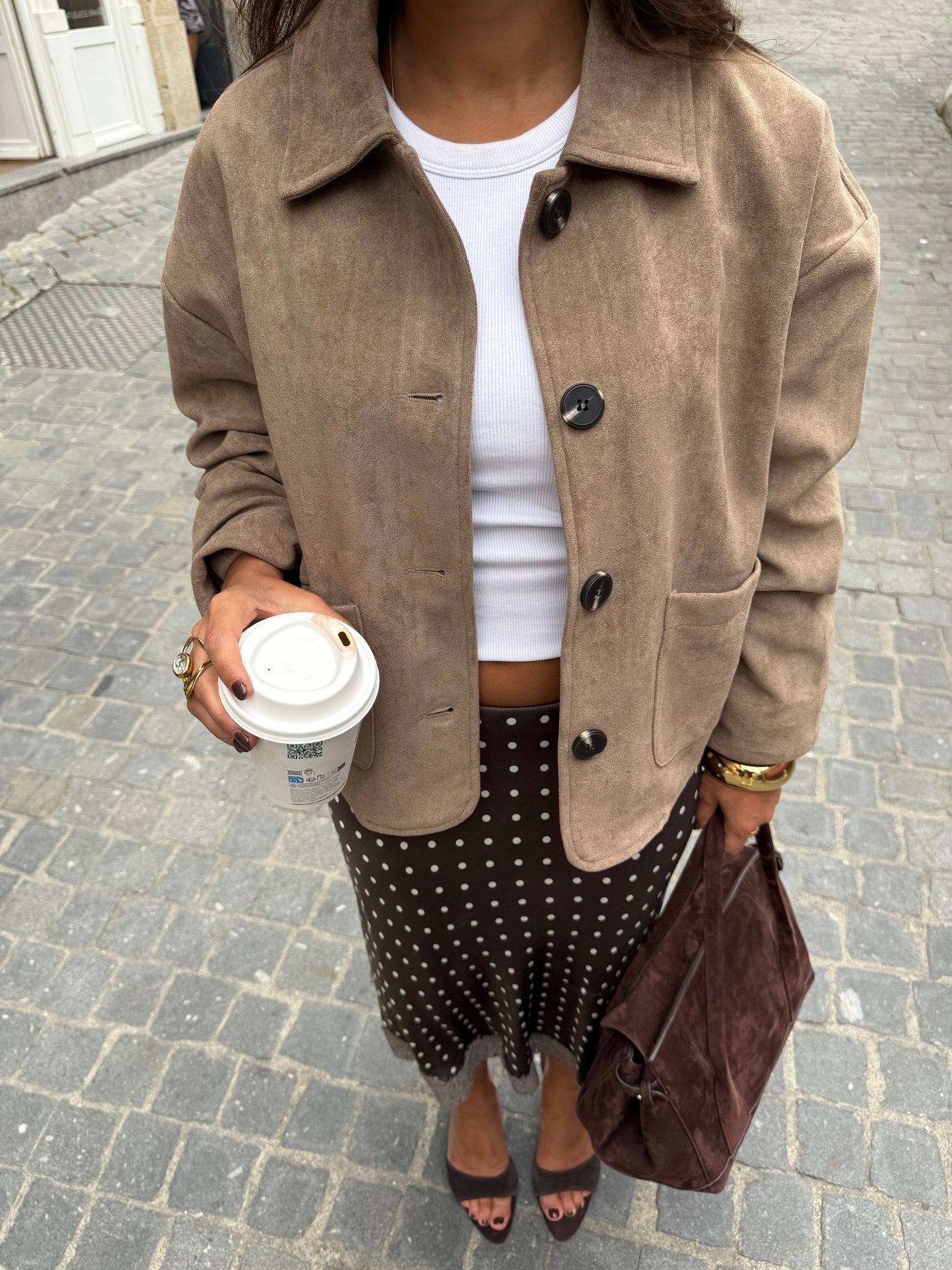 Oatmeal Suede Jacket