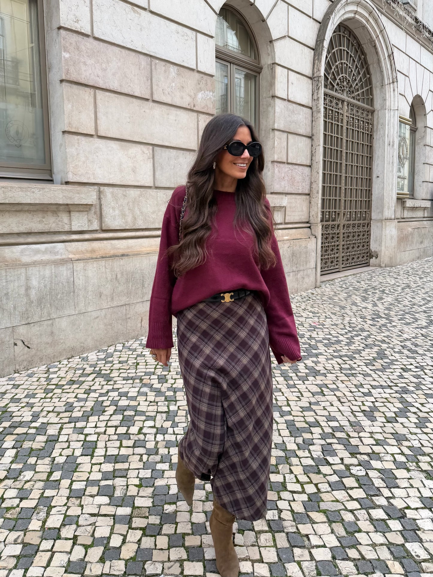 Soft Touch Knit Sweater in Burgundy