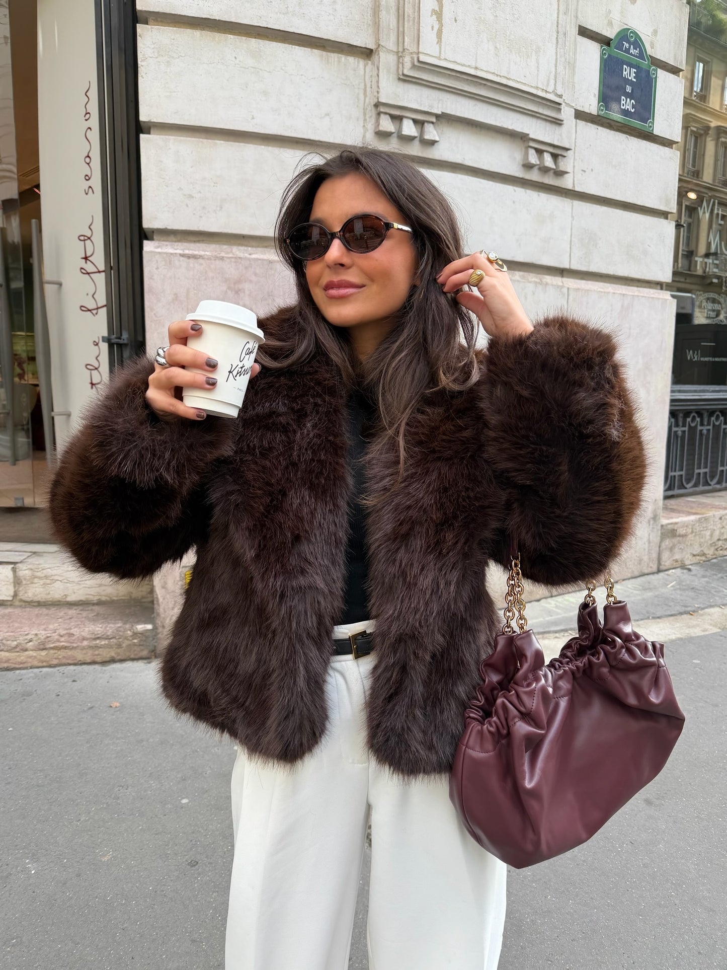 Camille Fur Jacket in Brown - Shipping 01/12 to 05/12