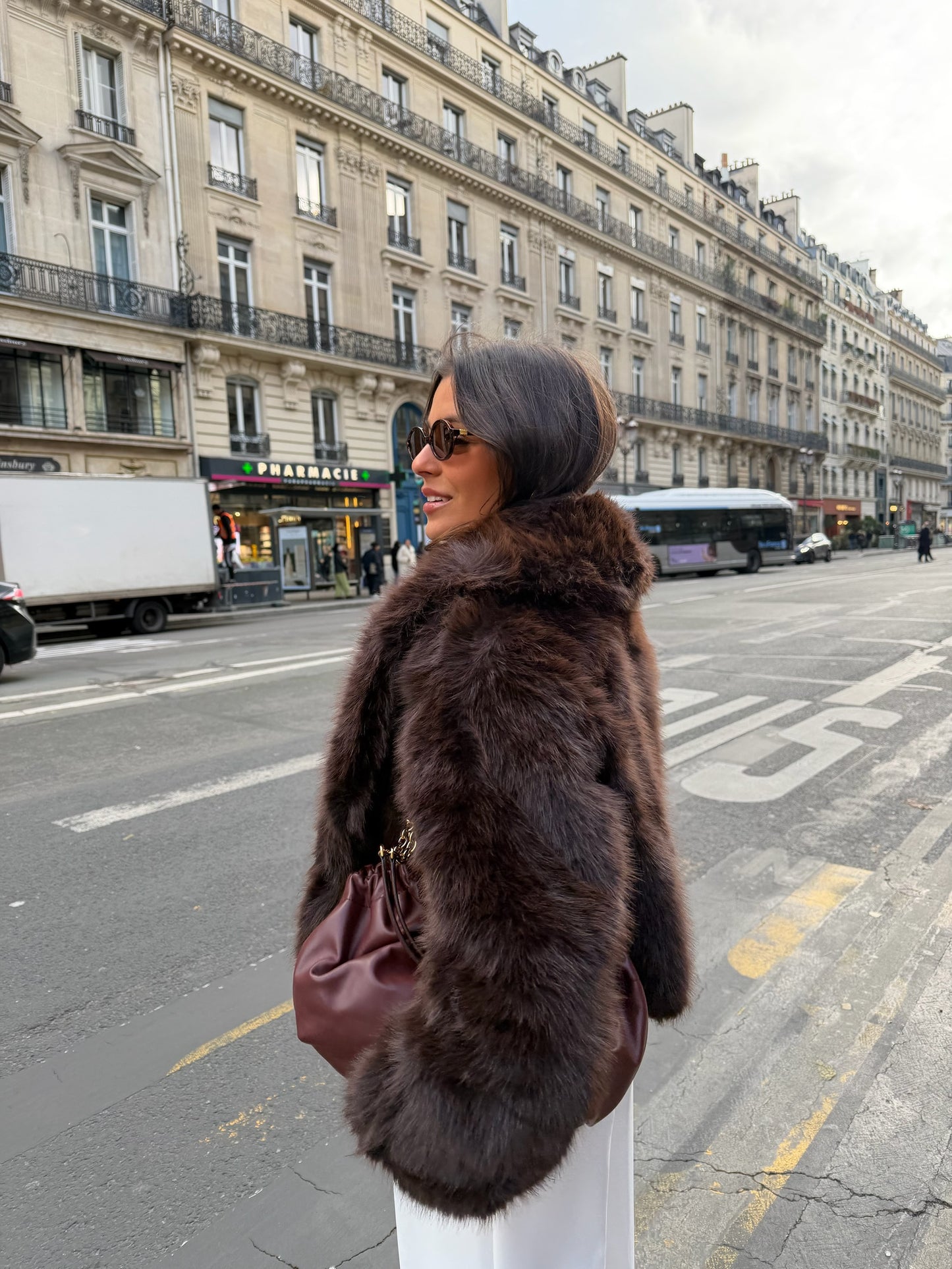 Camille Fur Jacket in Brown - Shipping 01/12 to 05/12