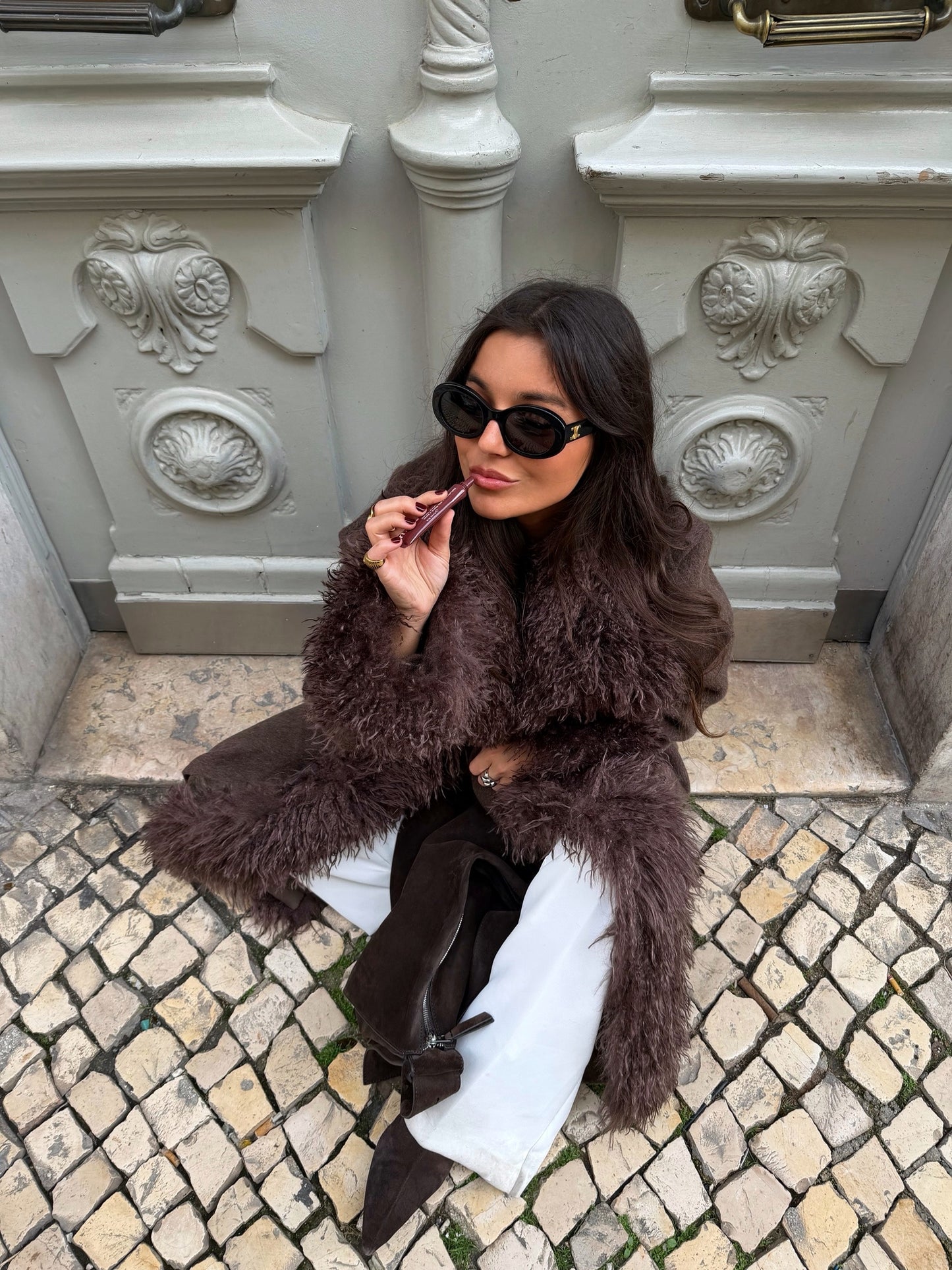 Ophelia Wool Coat in Brown