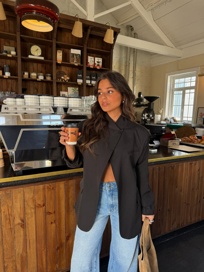 Two Tone Wide Leg Jeans