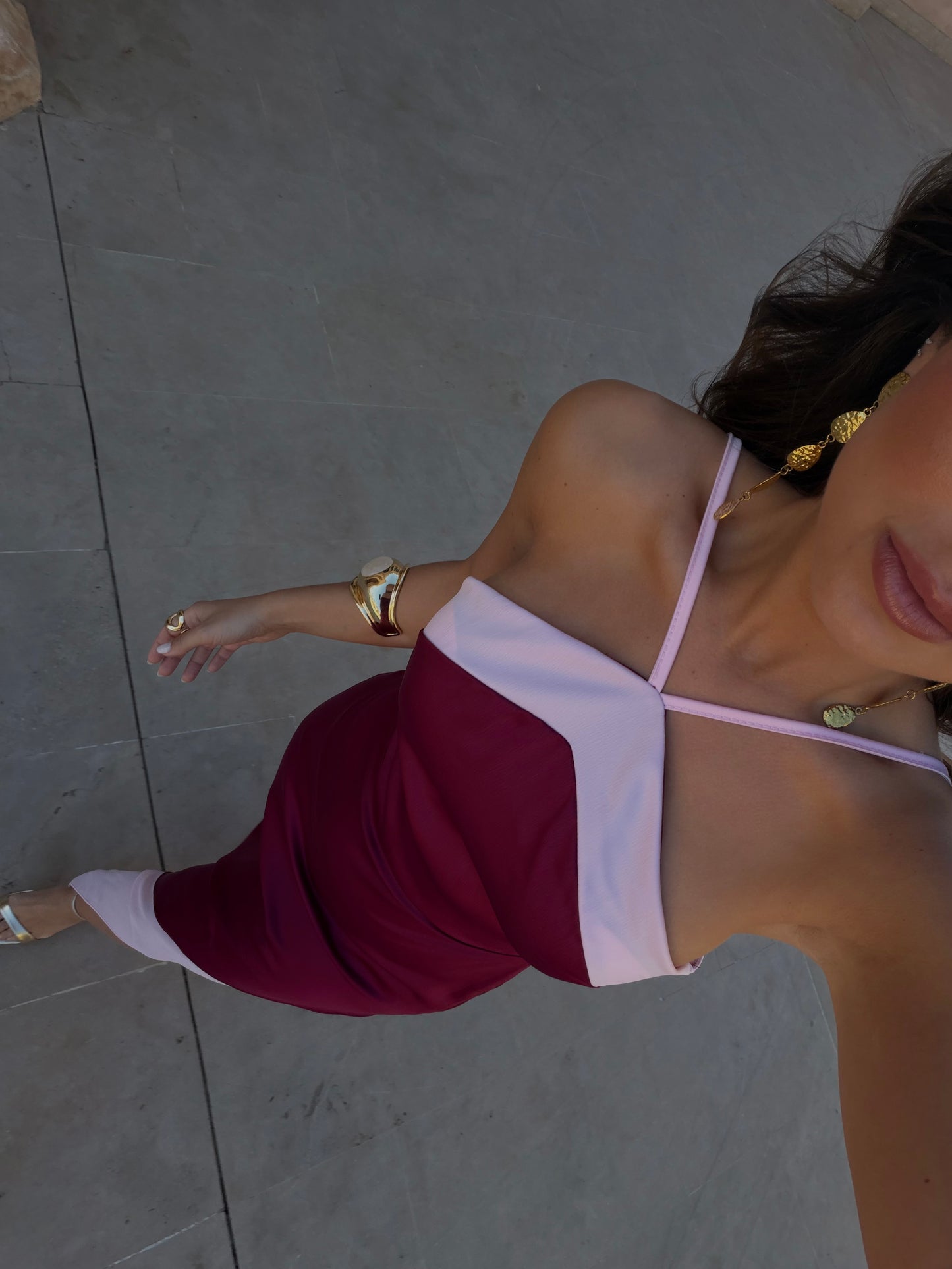Oasis Dress in Burgundy - Shipping 15/06 to 19/06