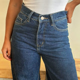 Dark Blue Wide Leg Jeans