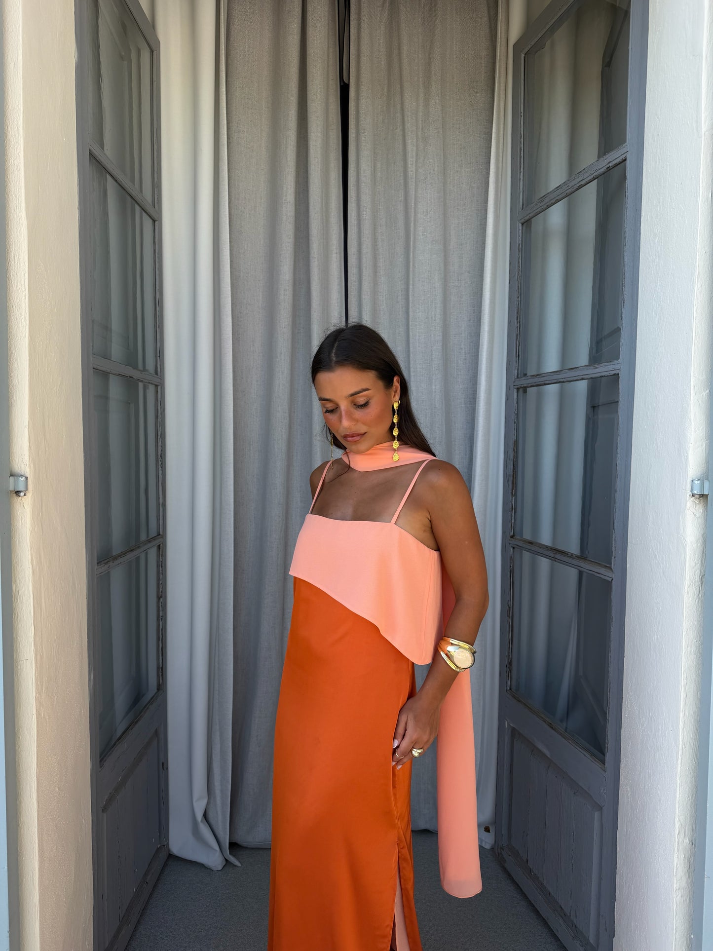 Joanna Dress In Orange